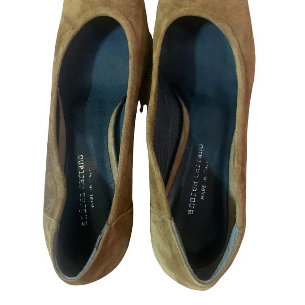 Andrea Carrano Brown Suede Pumps | Sz 7.5 - Picture 3 of 5